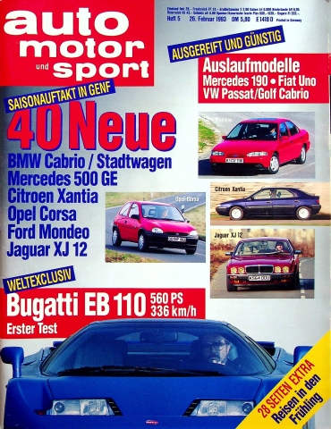 Deckblatt Auto Motor und Sport (05/1993)